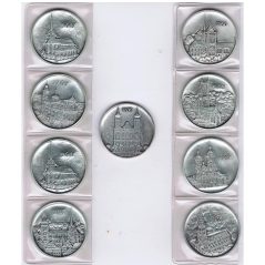 Medallas de plata Iglesias de Suiza. 9 medallas  - 1