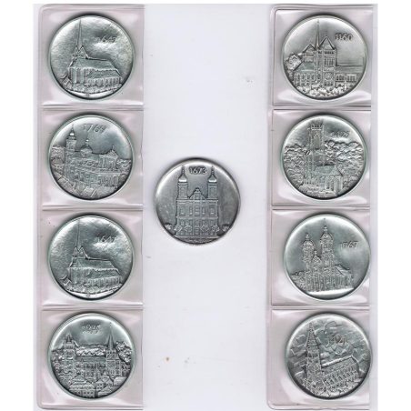 Medallas de plata Iglesias de Suiza. 9 medallas  - 1