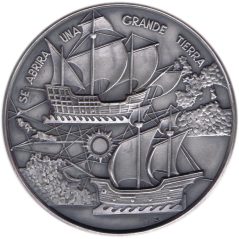 Medalla de plata Cristobal Colón y Carabelas.  - 1