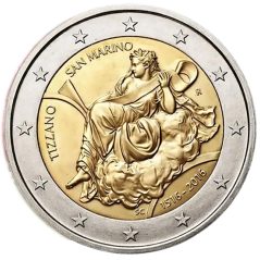 moneda conmemorativa 2 euros San Marino 2026 Tiziano  - 1