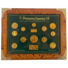 Medallas Acuñaciones Españolas 14 muestras de Aluminio.