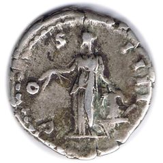 Denario Antonino Pio Año 153-154 DC. Roma. Plata.