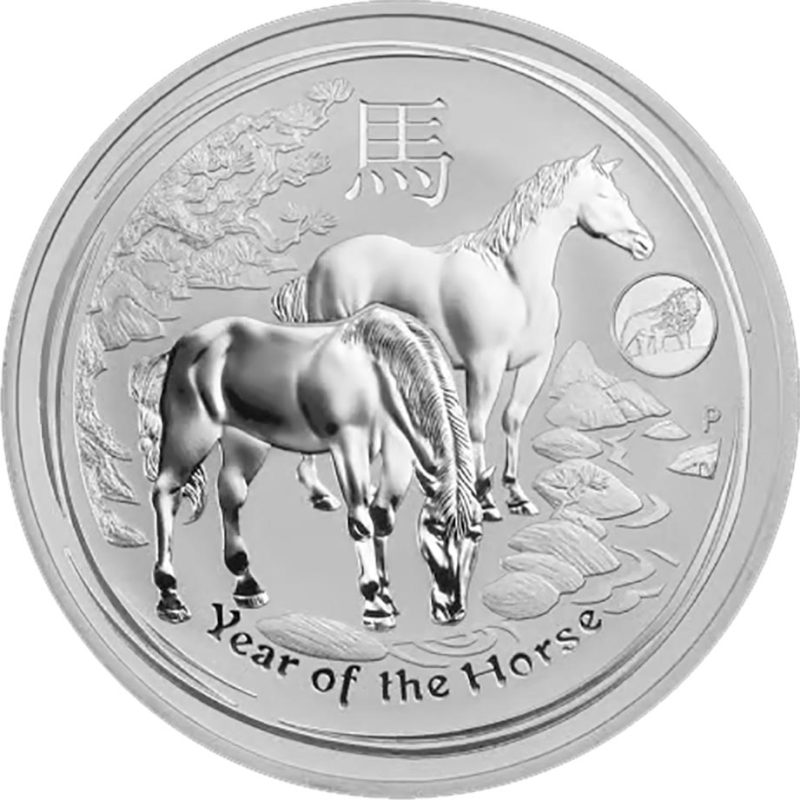 Moneda onza de plata 1$ Australia Lunar Caballo 2014. Marca León. - 1 Moneda onza de plata 1$ Australia Lunar Caballo 2014. Marca León. - 1