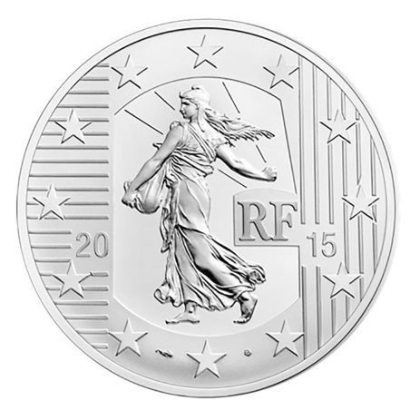 Francia 10 € 2015 La Semeuse. Le Franc à Cheval. Plata.