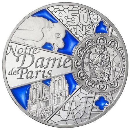 Francia 10 € 2013 UNESCO. Notre-Dame de París. Plata  - 1