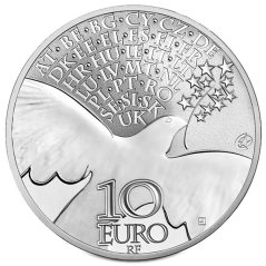 Francia 10 € 2015 Europa. 70 Años Paz en Europa. Plata.  - 1