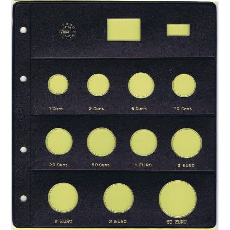 PARDO Hojas monedas Euro (11 alojamientos) Especial 2€+2€+60€  - 1