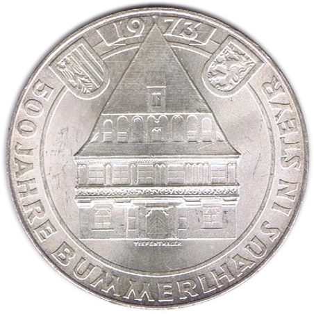 Moneda de plata 50 schilling Austria 1973 Casa Bummerl.  - 1