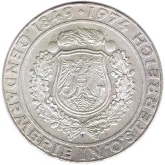 Moneda de plata 50 schilling Austria 1974 Policía austriaca.  - 1