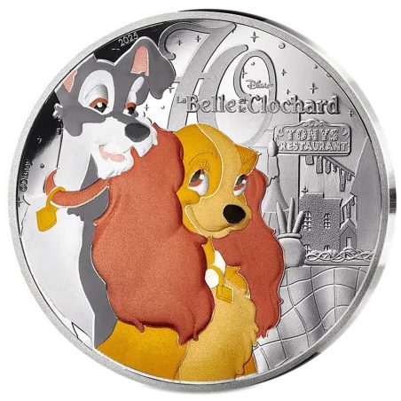Francia 10€ 2025 Disney La Dama y el Vagabundo. Plata Proof.  - 1