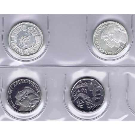 (1988) 500 ptas. XXV Aniversario SSMM. Pruebas en Plata y acero  - 1