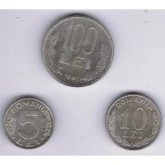 Tira Monedas Rumania. Varios años