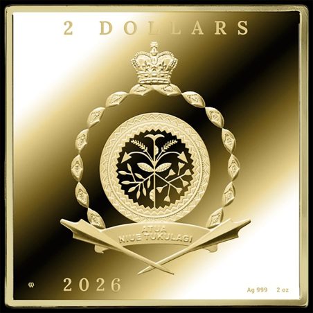 Moneda 2 onzas de plata Niue 2026 2 Dollars Mona Lisa.