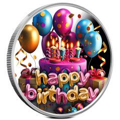 Moneda de plata 500 Francs Camerun 2025 Feliz Cumpleaños.  - 1