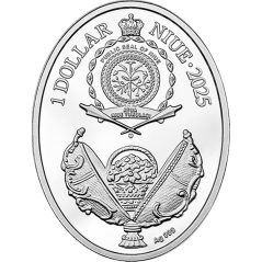 Moneda de plata 1$ Niue 2025 Huevo Fabergé. Yusupov Egg.