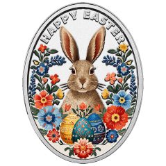 Moneda de plata 1$ Niue 2026 Huevo de Pascua.  - 1