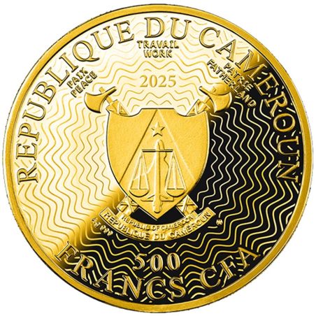 Moneda de plata 500 Francos Camerún 2025 Manet.