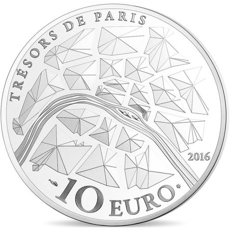 Francia 10€ 2016 Tesoros de Paris. Instituto de Francia. Plata.