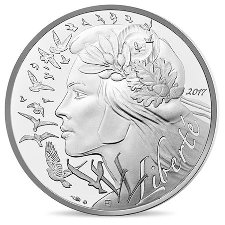 Francia 20€ 2017 Mariana. Liberté. Libertad. Plata.  - 1