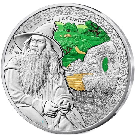 Francia 2026 50€ Señor de los Anillos. Gandalf y La Comarca. Plata