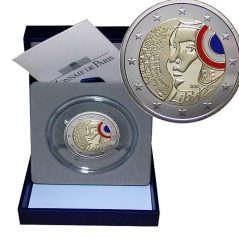 moneda conmemorativa 2 euros Francia 2015 Federación. Proof  - 2