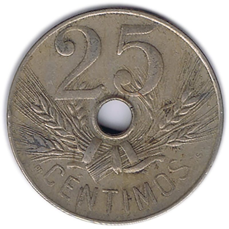Moneda 25 céntimos 1927 Alfonso XIII. MBC - 1 Moneda 25 céntimos 1927 Alfonso XIII. MBC - 1