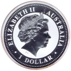 Moneda onza de plata 1$ Australia Kookaburra 2009. Dorada