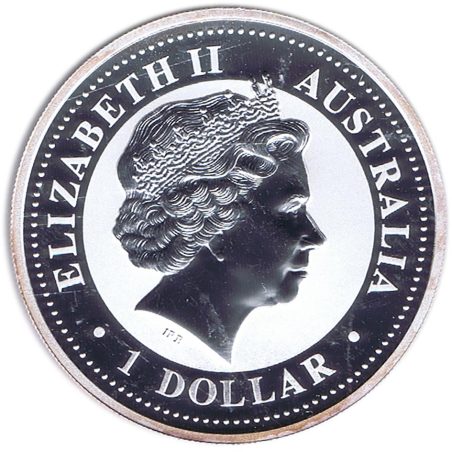 Moneda onza de plata 1$ Australia Kookaburra 2009. Dorada