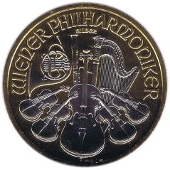 Moneda onza de plata 1,5 euros Austria Filarmonica 2016. Rodio.  - 1