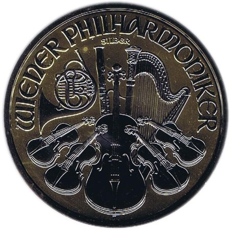 Moneda onza de plata 1,5 euros Austria Filarmonica 2016. Rutenio  - 1