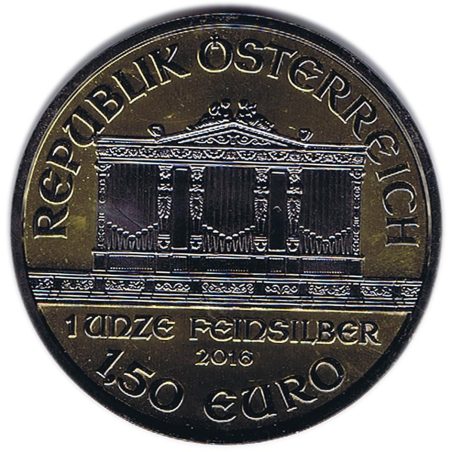 Moneda onza de plata 1,5 euros Austria Filarmonica 2016. Rutenio
