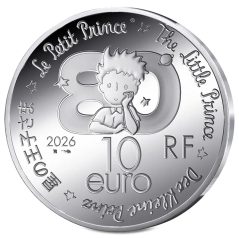 Francia 10€ 2026 El Principito. El Libro. Plata color.