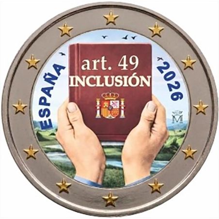moneda conmemorativa 2 euros España 2026 Inclusión. Color B  - 1
