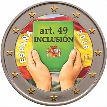 moneda conmemorativa 2 euros España 2026 Inclusión. Color C  - 1