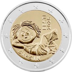 moneda conmemorativa 2 euros Estonia 2026 Muñeco Sipsik.  - 1