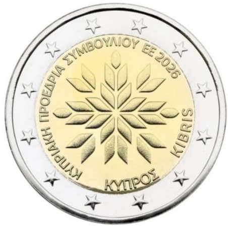 moneda conmemorativa 2 euros Chipre 2026 Presidencia UE  - 1