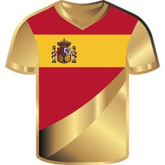 Moneda de oro Tchad 3000 Francs. Camiseta Futbol España.  - 1