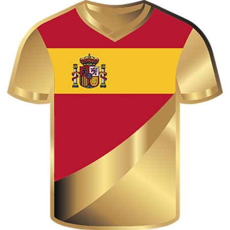 Moneda de oro Tchad 3000 Francs. Camiseta Futbol España.  - 1