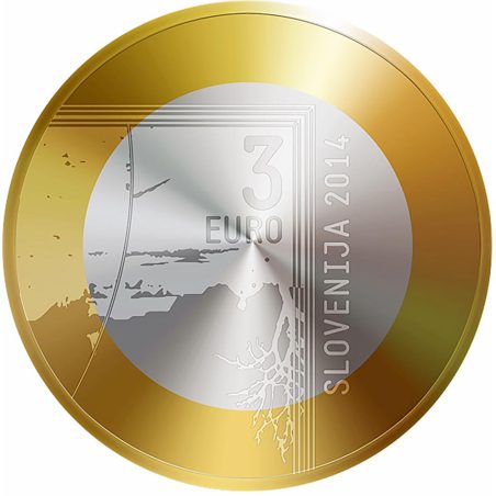 moneda Eslovenia 3 Euros 2014 Fotógrafo Janez Puhar.