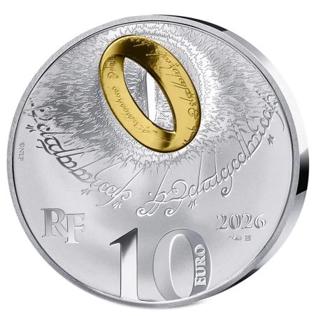 Francia 2026 10€ Señor de los Anillos. Las Dos Torres. Plata