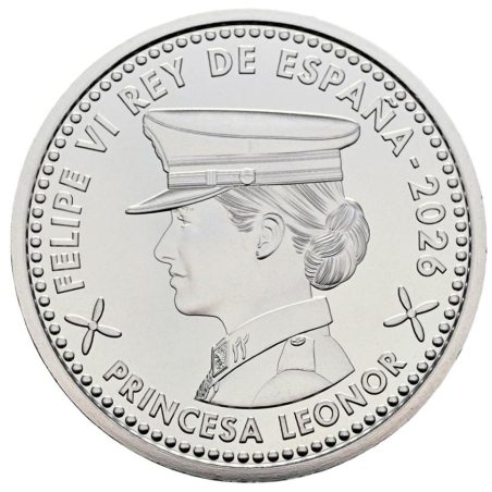 Moneda plata 60 Euros 2026 Princesa Leonor. Academia del Aire y del Espacio.