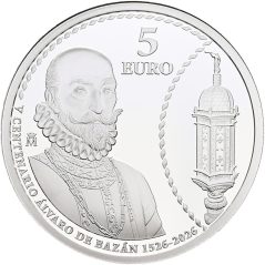 Moneda 2026 V Centenario Álvaro de Bazán. 5 euros. Plata  - 1