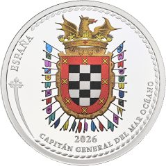 Moneda 2026 V Centenario Álvaro de Bazán. 5 euros. Plata