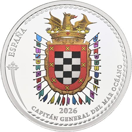 Moneda 2026 V Centenario Álvaro de Bazán. 5 euros. Plata