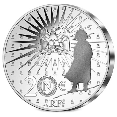 Francia 20€ 2021 Napoleón. Bicentenario de su muerte. Onza de Plata.