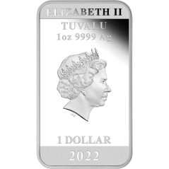 Moneda onza de plata 1$ Tuvalu 007 James Bond 2022. Lingote
