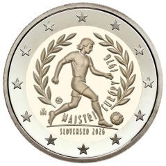 moneda conmemorativa 2 euros Eslovaquia 2026 Fútbol UEFA 1976.  - 1