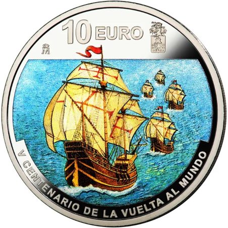 Moneda 2019 V Centenario de la Vuelta al Mundo. 10 euros Plata  - 1