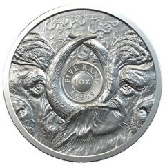 Moneda onza de plata 5 Rand Sudafrica 2021 Buffalo.