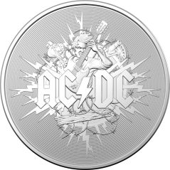 Moneda onza de plata 1$ Australia 2021 AC/DC. Angus Young.  - 1